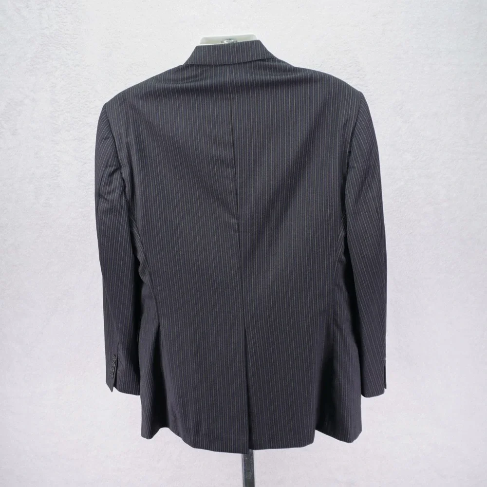 Hart Schaffner Marx 1887 Wool 2 Piece Suit Gray Striped -40R  37 / 30- Pleated H